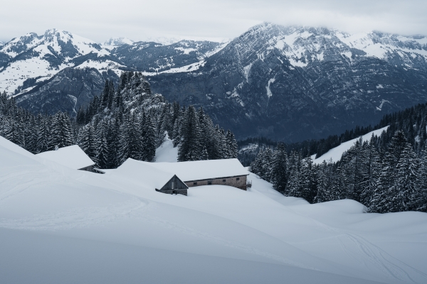 Hiver magique en haut du lac de Walenstadt